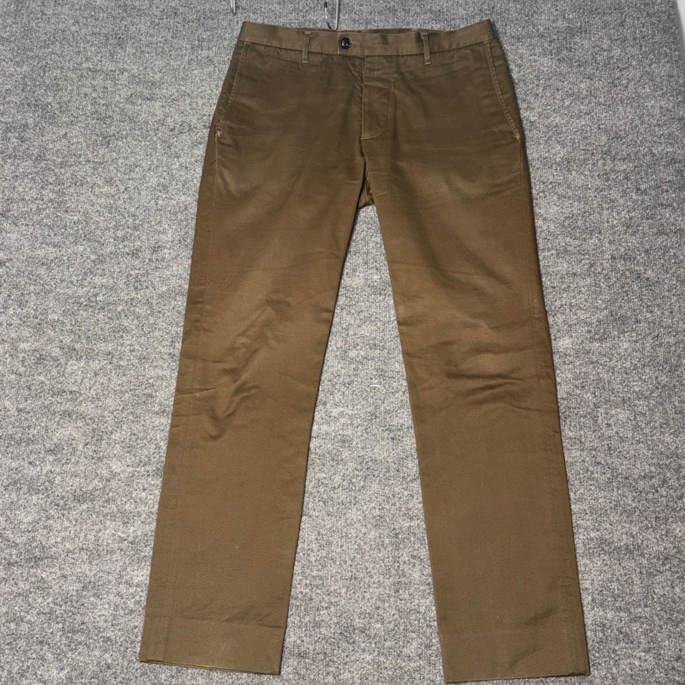 Wings + Horns Westpoint Chino Pants Mens 34 Brown Olive Cotton Button Fly Canada